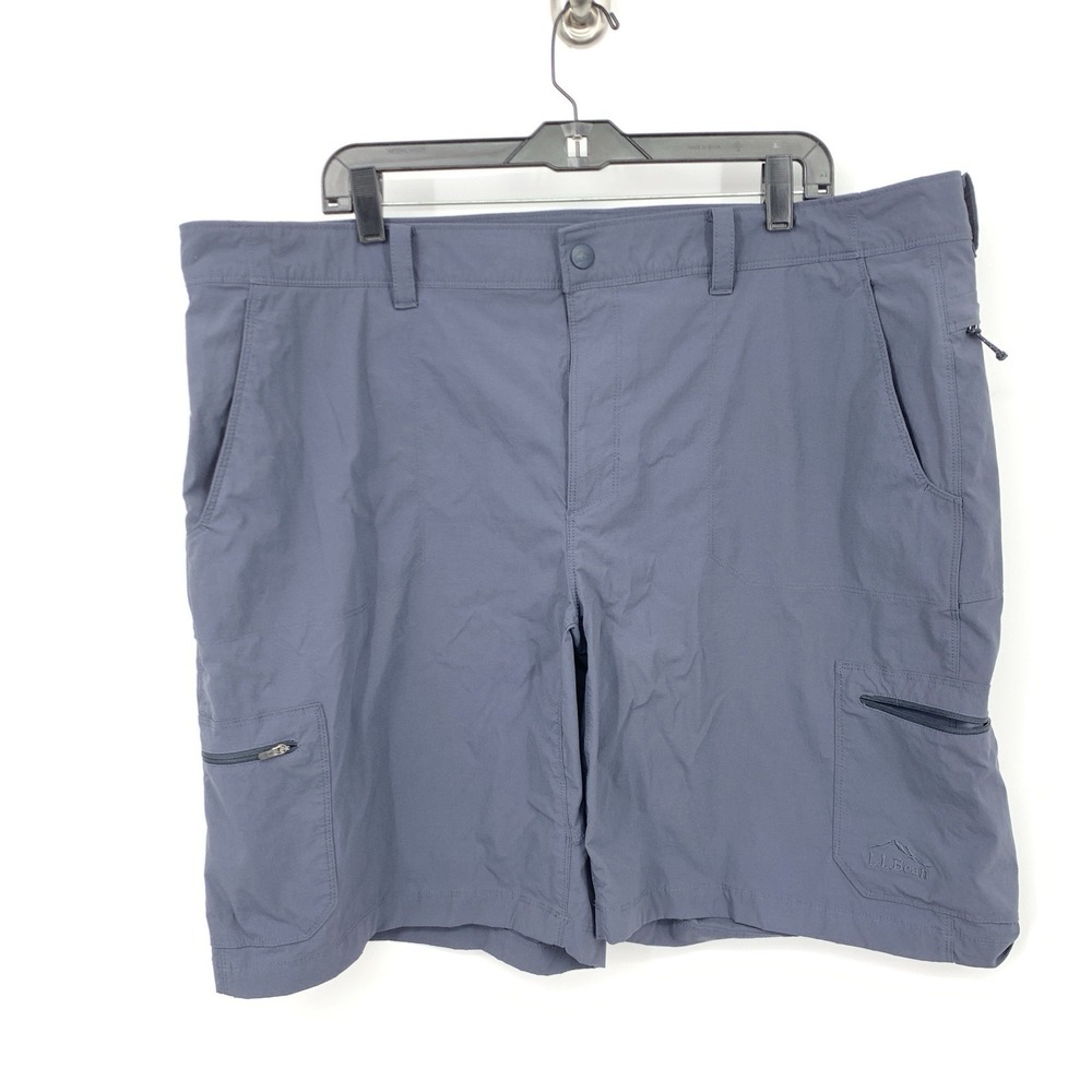 LL Bean Men Size 42 Shorts Blue Carbon Navy Cargo Cresta Hiking 10" Quick Dry